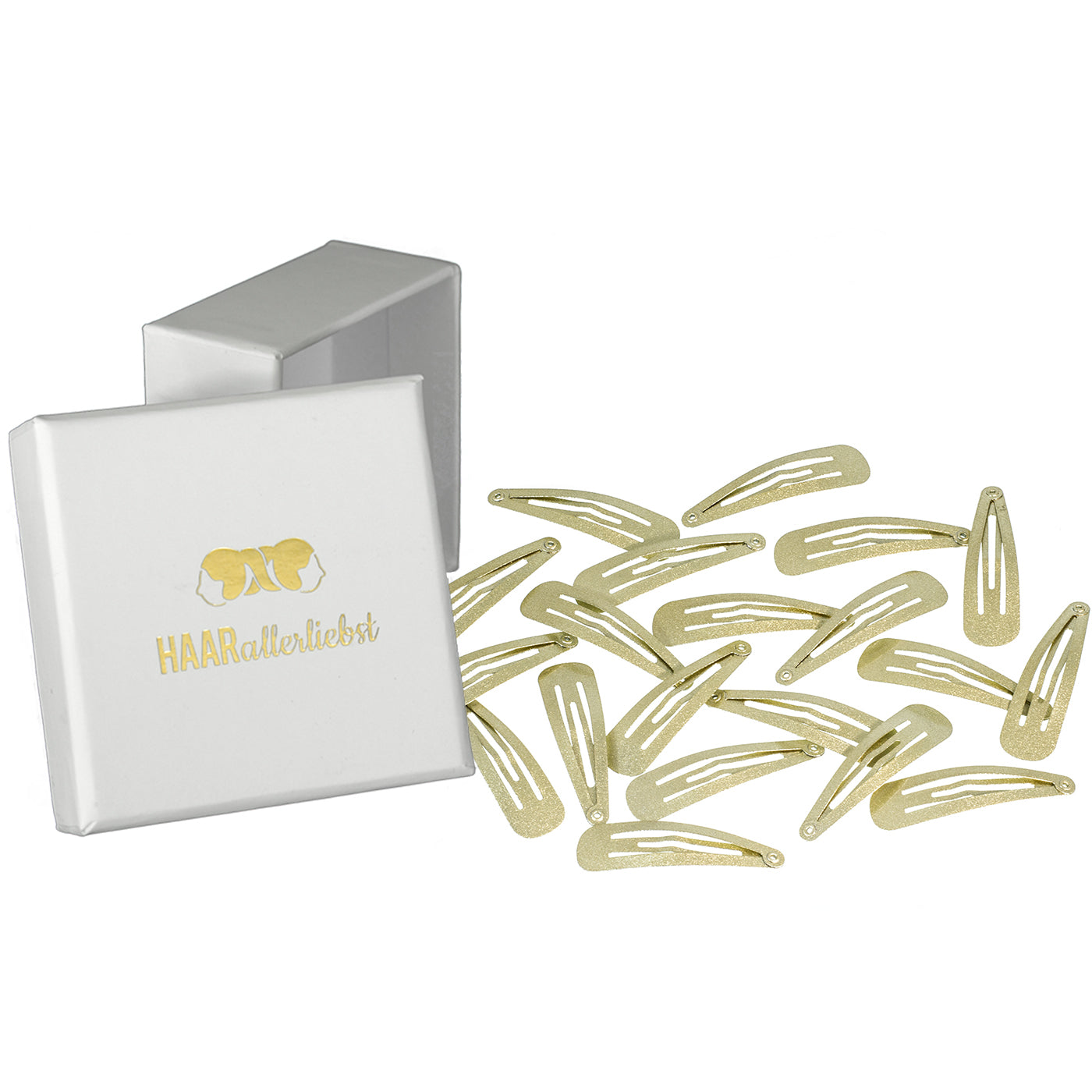 Haarspangen (gold schimmernd | 20 Stück | 5cm) - HAARallerliebst