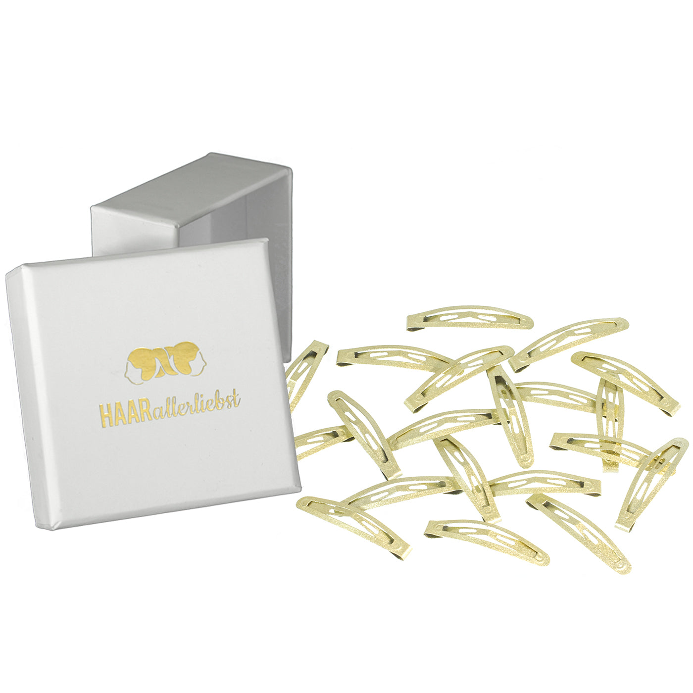 Haarspangen klein (gold schimmernd | 20 Stück | 4,3cm) - HAARallerliebst