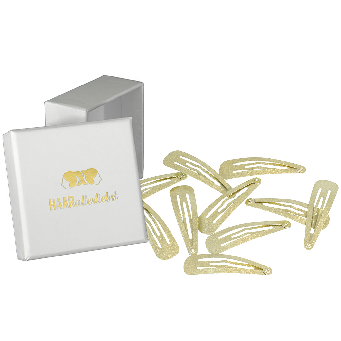 Haarspangen (Gold Schimmernd | 10 Stück | 5cm) - HAARallerliebst