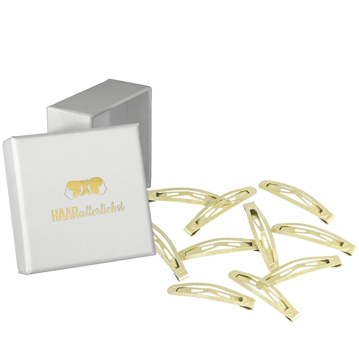Haarspangen klein (gold schimmernd | 10 Stück | 4,3cm) - HAARallerliebst