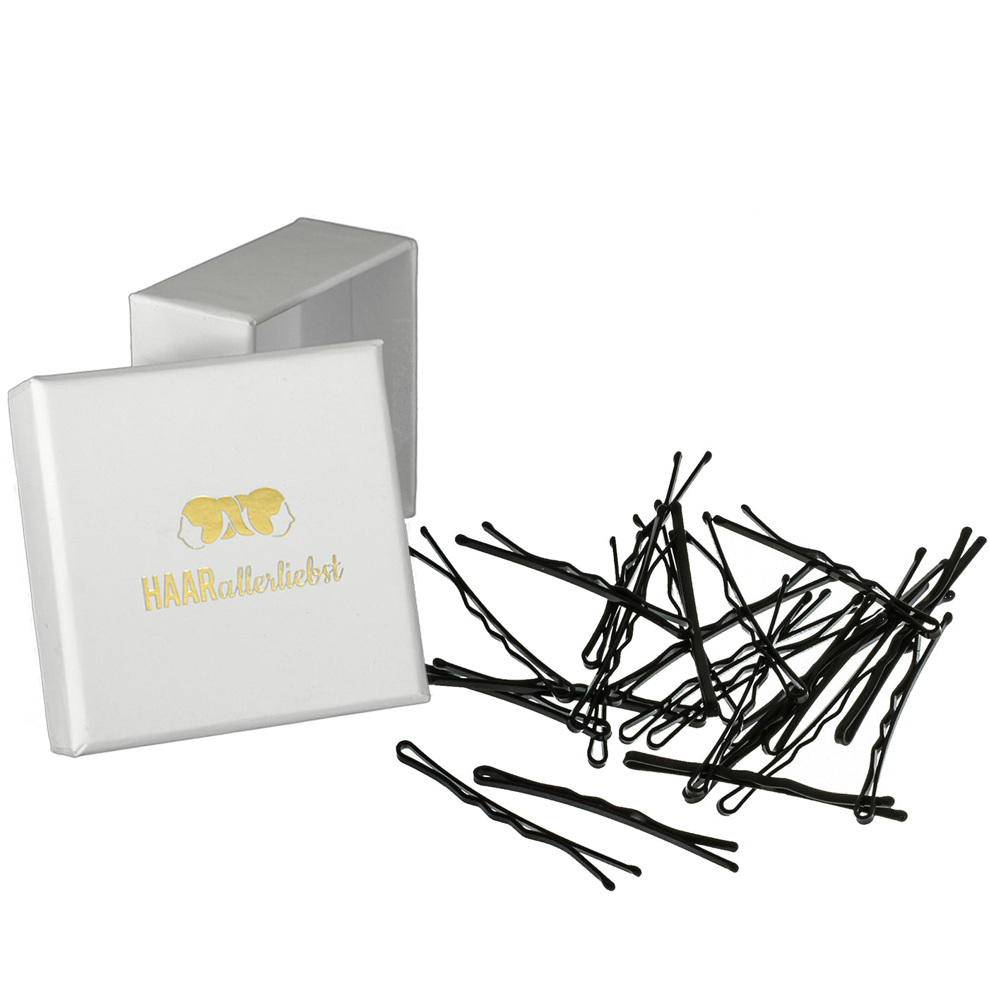 Haarklammern MORE GRIP (schwarz | 24 Stück | 5cm | Anti Rutsch Beschichtung) - HAARallerliebst