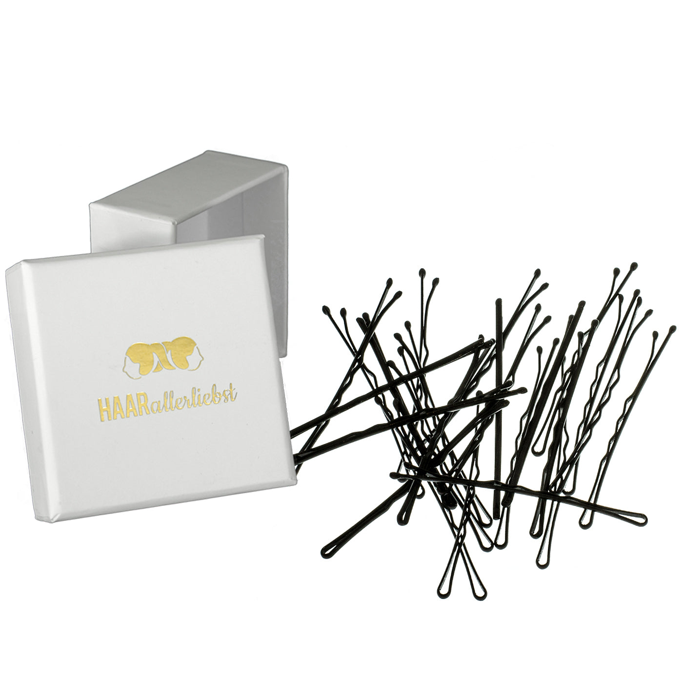 Haarklammern MORE GRIP (schwarz | 24 Stück | 6cm | Anti Rutsch Beschichtung) - HAARallerliebst