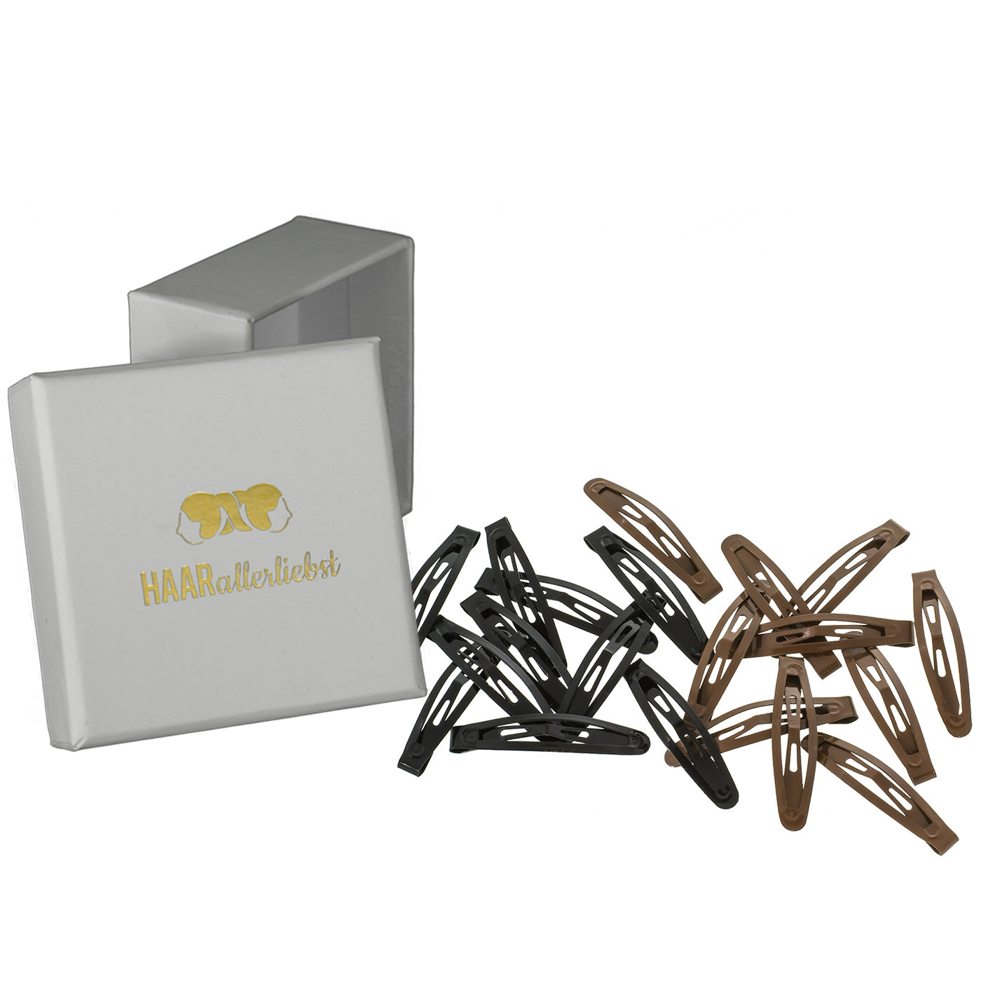 Haarspangen Set klein (schwarz braun | 20 Stück | 4,3cm) - HAARallerliebst