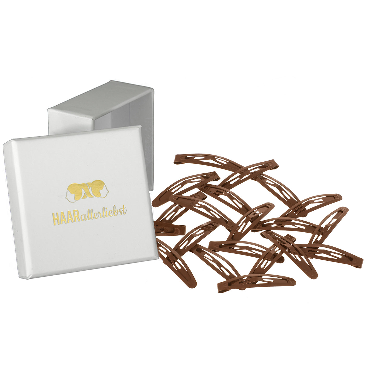 Haarspangen klein (braun | 20 Stück | 4,3cm) - HAARallerliebst