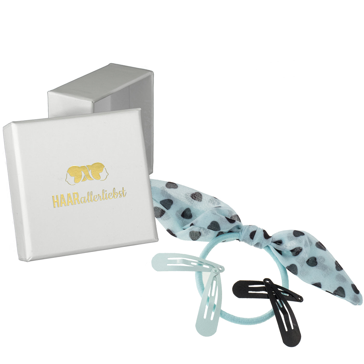 Haarschmuck Set (türkis schwarz | 5 Stück) - HAARallerliebst