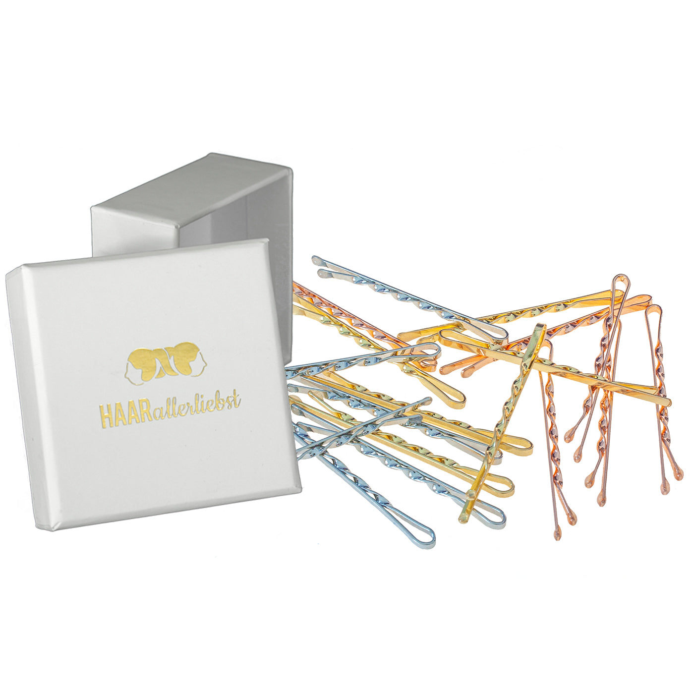 Bobby Pins gedreht (silber, roségold, gold | 18 Stück | 5cm) für ultra Halt - HAARallerliebst