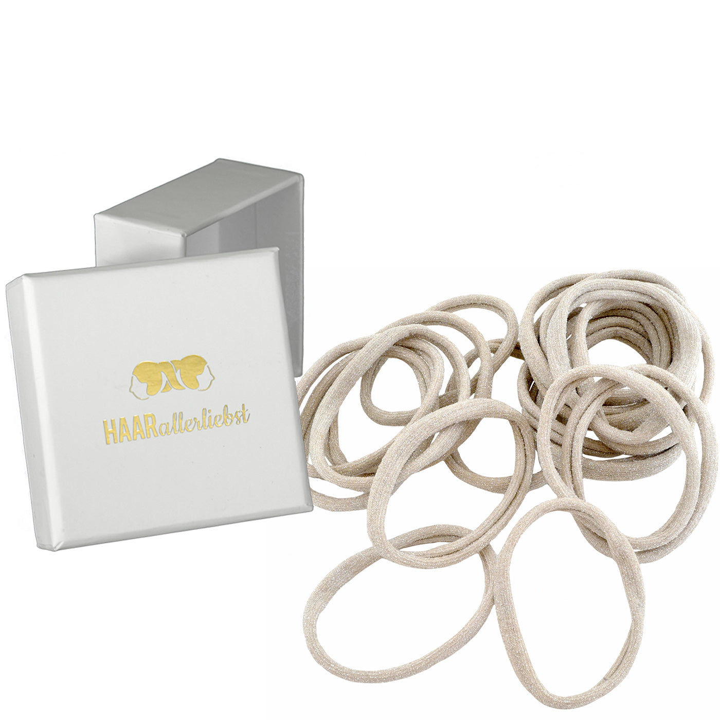 Haargummis weich (gold | 20 Stück | 5cm) - HAARallerliebst