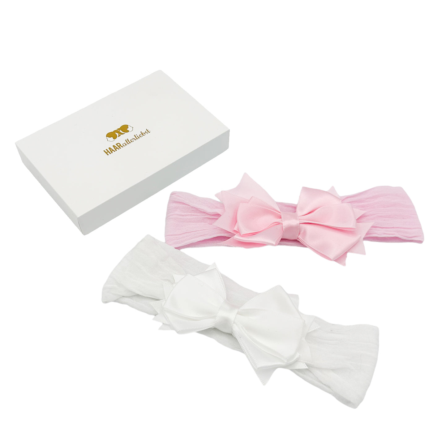 Haarbänder (weiss rosa | 32cm) - HAARallerliebst
