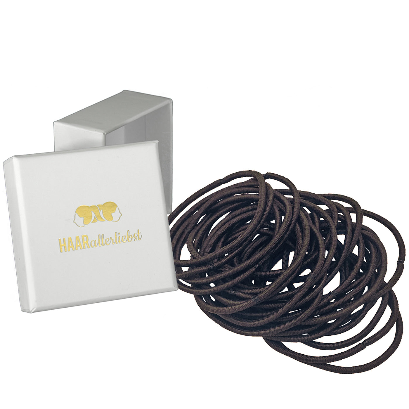 Haargummis (braun | 30 Stück | 1,5mm dünn) - HAARallerliebst