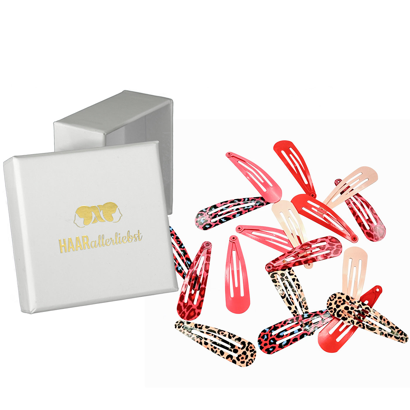 Haarspangen (Leoprint | 18 Stück | 5cm) - HAARallerliebst