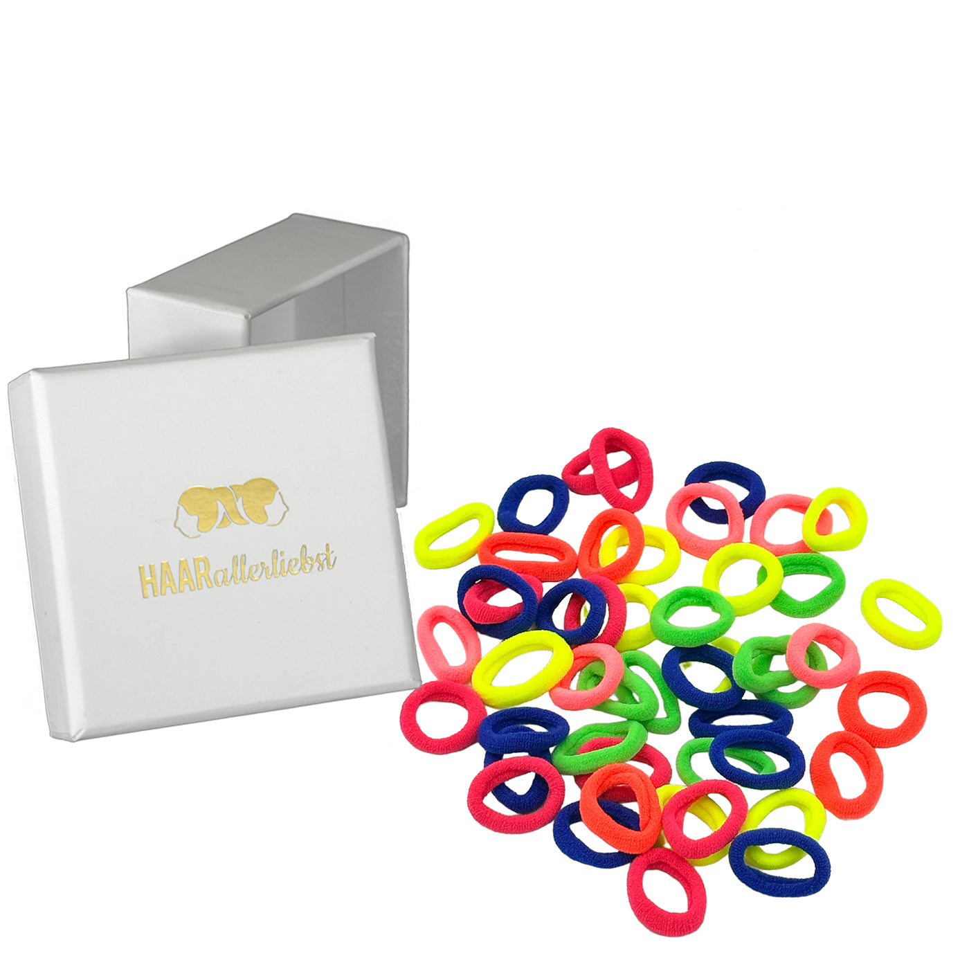 Haargummis klein (Neon | 50 Stück | 2cm) - HAARallerliebst