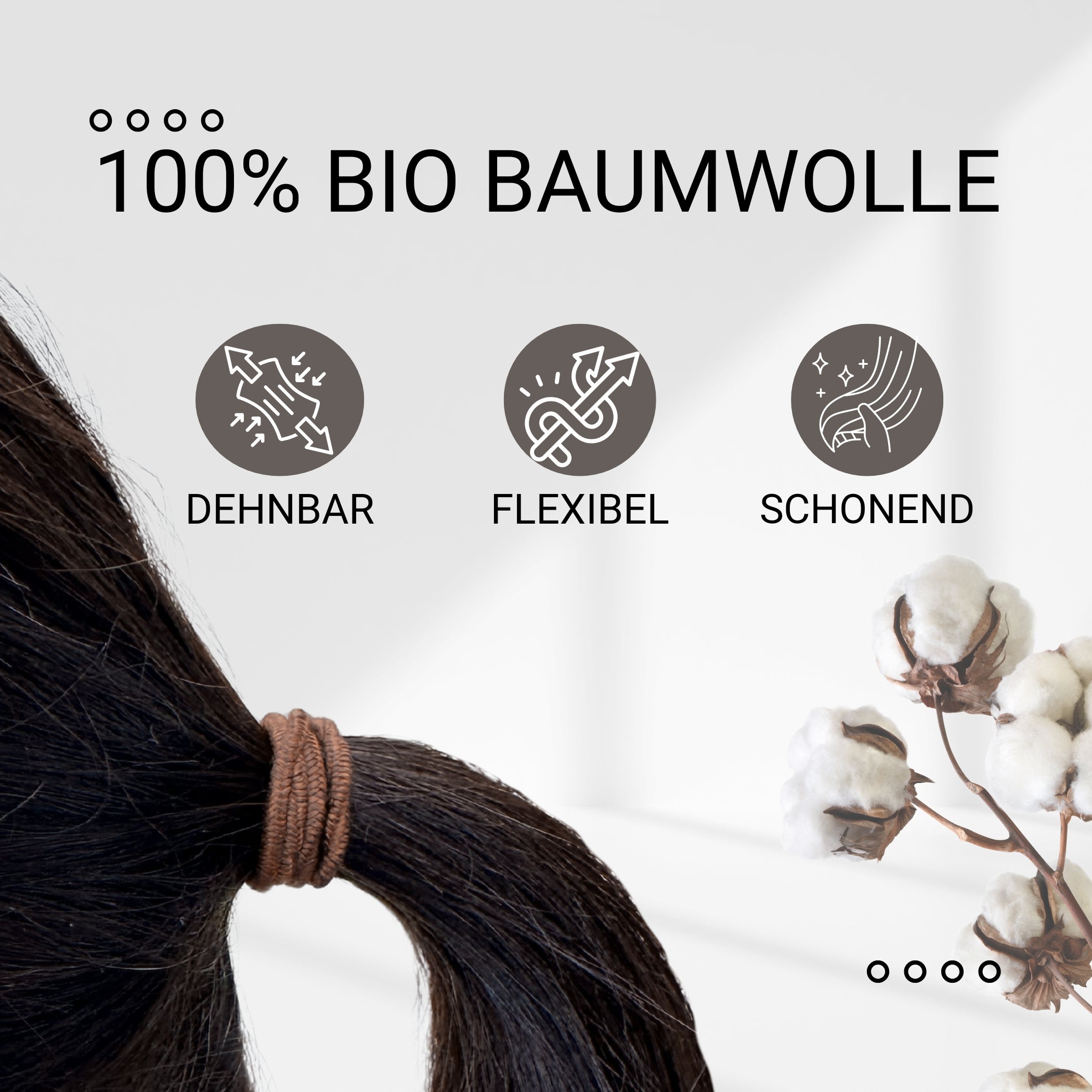 Haarallerliebst Haargummi Damen 30er Set – Haargummis soft ohne Metall aus Bio-Baumwolle & Naturkautschuk - HAARallerliebst