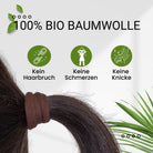 Haarallerliebst Haargummi Damen 8er Set – Haargummis soft ohne Metall aus Bio-Baumwolle - HAARallerliebst