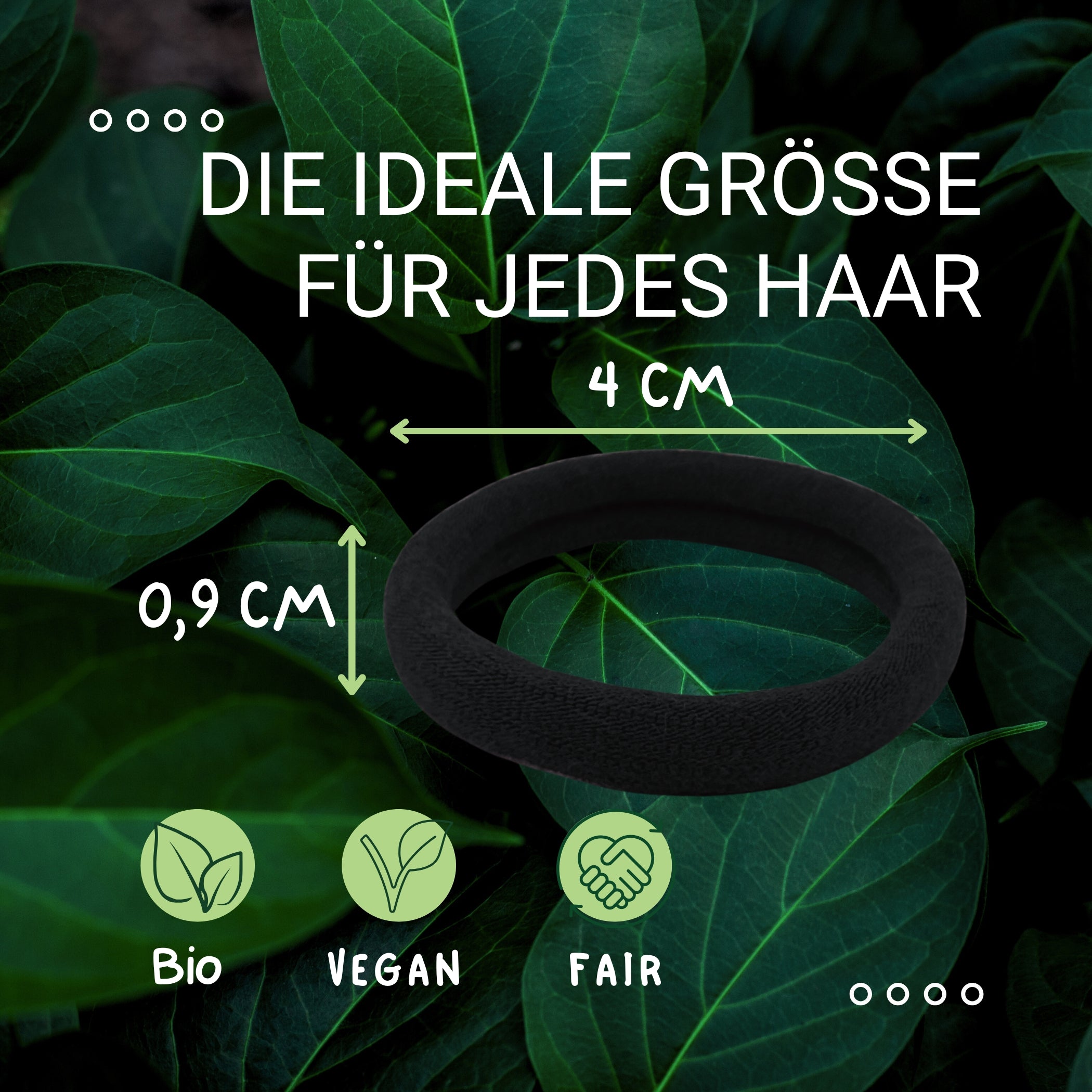 Haarallerliebst Haargummi Damen 8er Set – Haargummis soft ohne Metall aus Bio-Baumwolle - HAARallerliebst