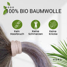 Haarallerliebst Haargummi Damen 8er Set – Haargummis soft ohne Metall aus Bio-Baumwolle - HAARallerliebst