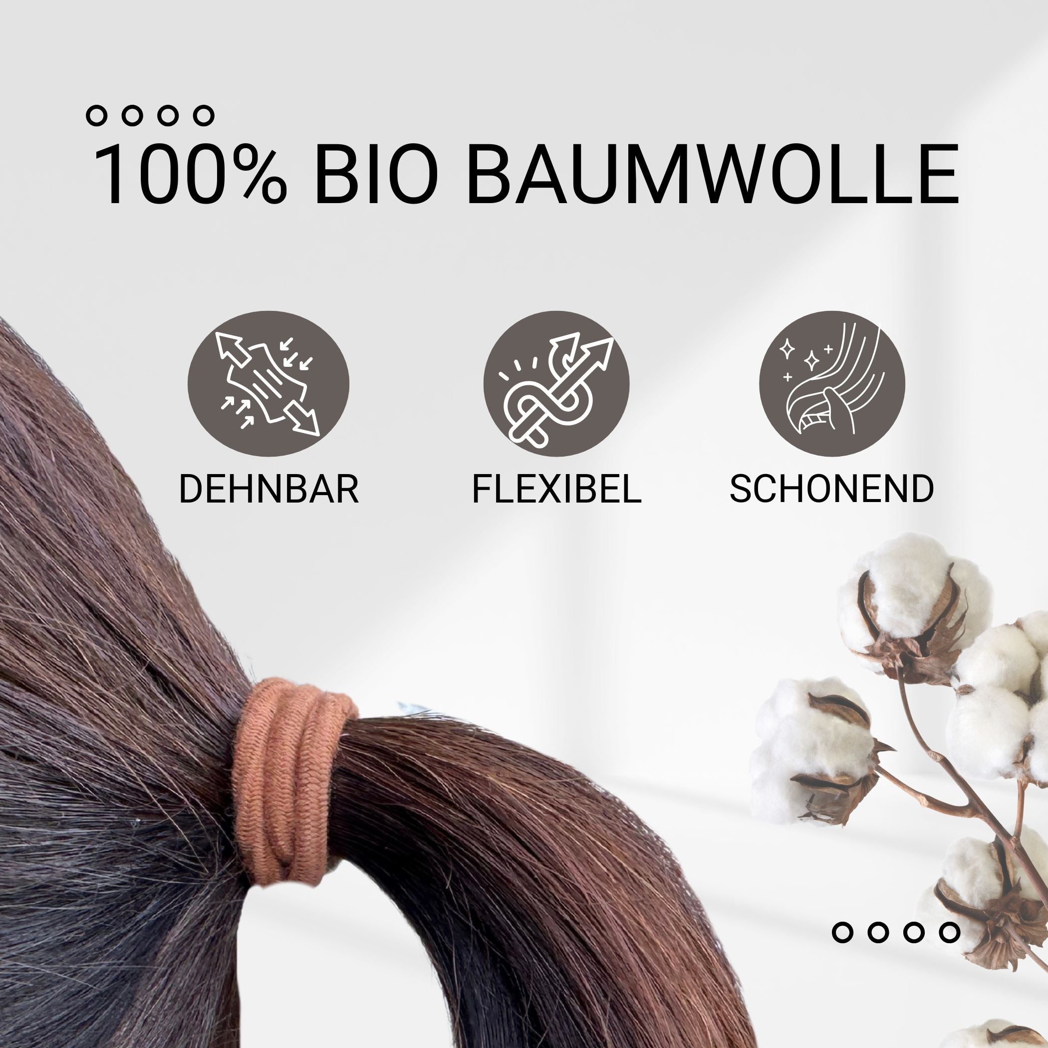 Haarallerliebst Haargummi Damen 20er Set – Haargummis ohne Metall aus Bio-Baumwolle & Naturkautschuk - HAARallerliebst