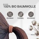 Haarallerliebst Haargummi Damen 20er Set – Haargummis ohne Metall aus Bio-Baumwolle & Naturkautschuk - HAARallerliebst