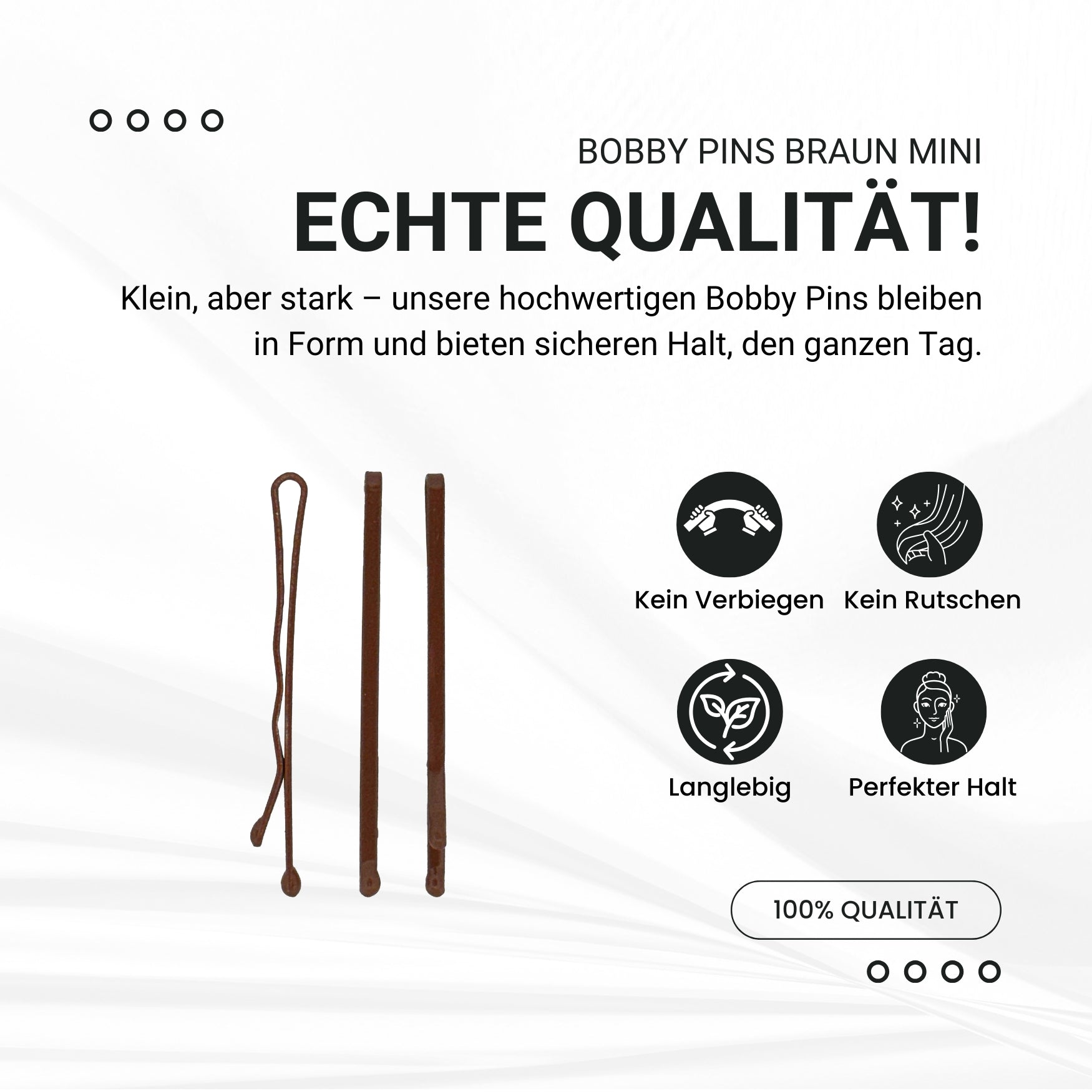 Bobby Pins mini (braun | 50 Stück |34mm) - HAARallerliebst