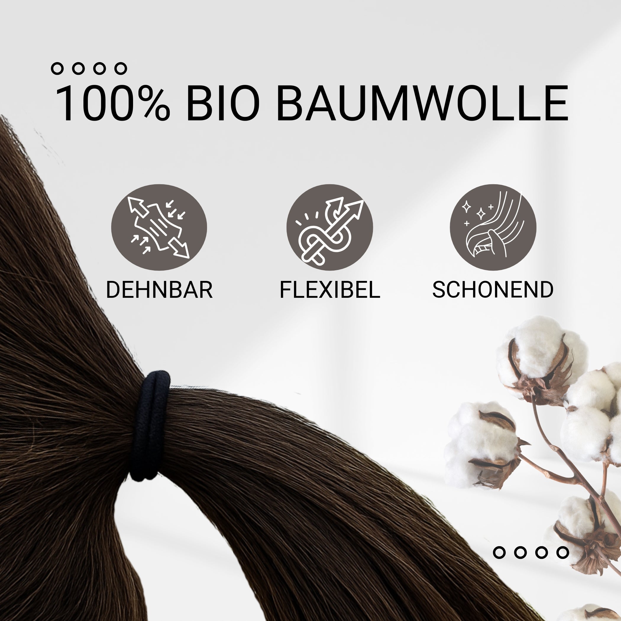 Haarallerliebst Haargummi Damen 20er Set – Haargummis ohne Metall aus Bio-Baumwolle & Naturkautschuk - HAARallerliebst