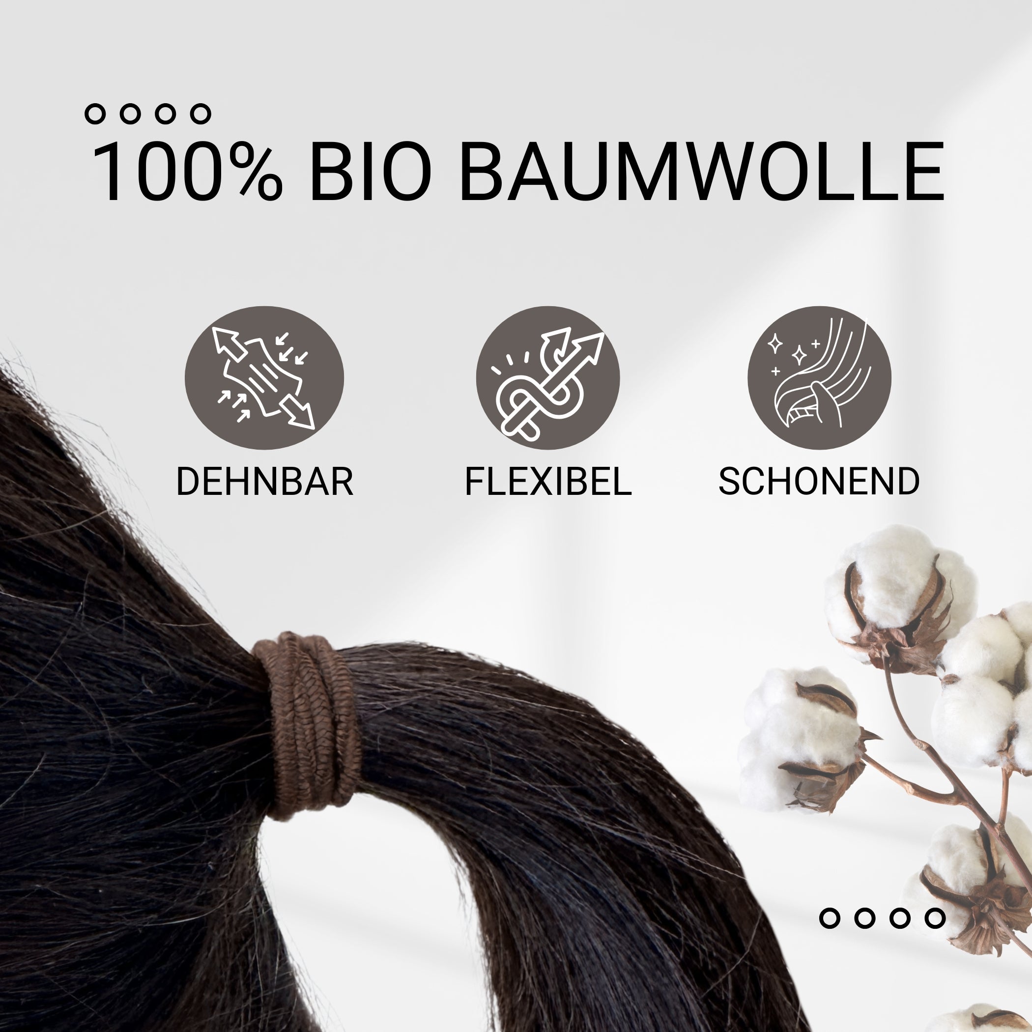Haarallerliebst Haargummi Damen 30er Set – Haargummis soft ohne Metall aus Bio-Baumwolle & Naturkautschuk - HAARallerliebst