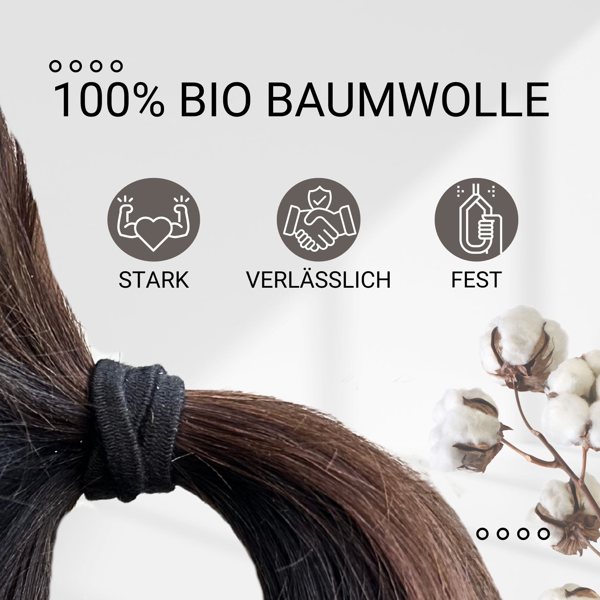 Haarallerliebst Haargummi Damen 12er Set – Haargummis flach ohne Metall aus Bio-Baumwolle & Naturkautschuk - HAARallerliebst