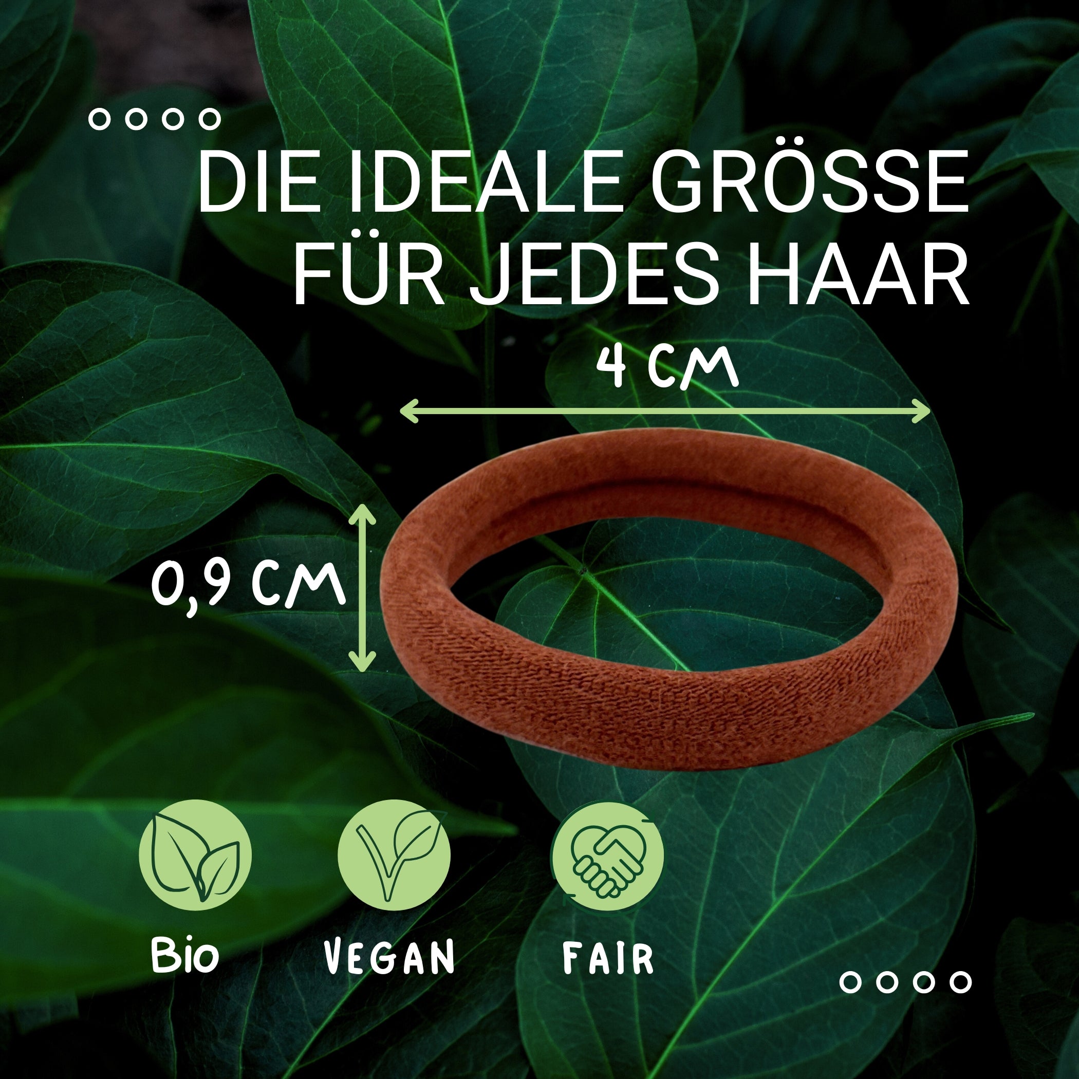 Haarallerliebst Haargummi Damen 8er Set – Haargummis soft ohne Metall aus Bio-Baumwolle - HAARallerliebst