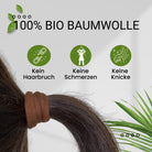 Haarallerliebst Haargummi Damen 12er Set – Haargummis soft ohne Metall aus Bio-Baumwolle & Naturkautschuk – Schonend zu Haar & Umwelt - HAARallerliebst