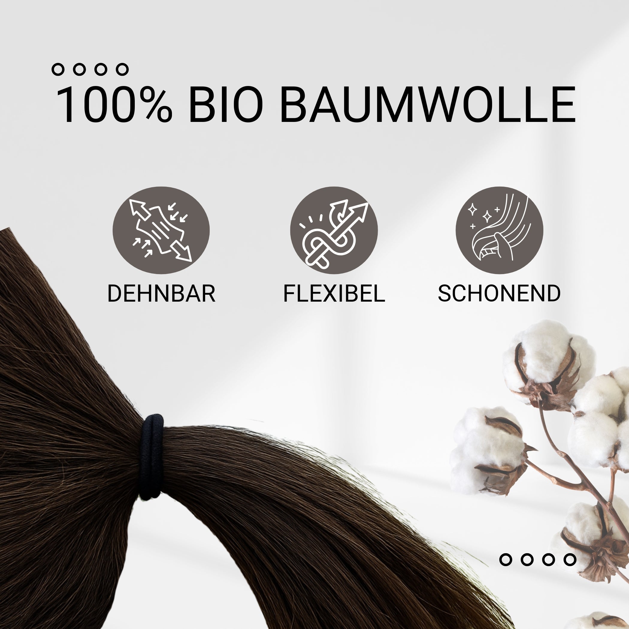 Haarallerliebst Haargummi Damen 30er Set – Haargummis dünn ohne Metall aus Bio-Baumwolle & Naturkautschuk - HAARallerliebst