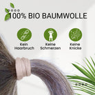 Haarallerliebst Haargummi Damen 12er Set – Haargummis soft ohne Metall aus Bio-Baumwolle & Naturkautschuk – Schonend zu Haar & Umwelt - HAARallerliebst