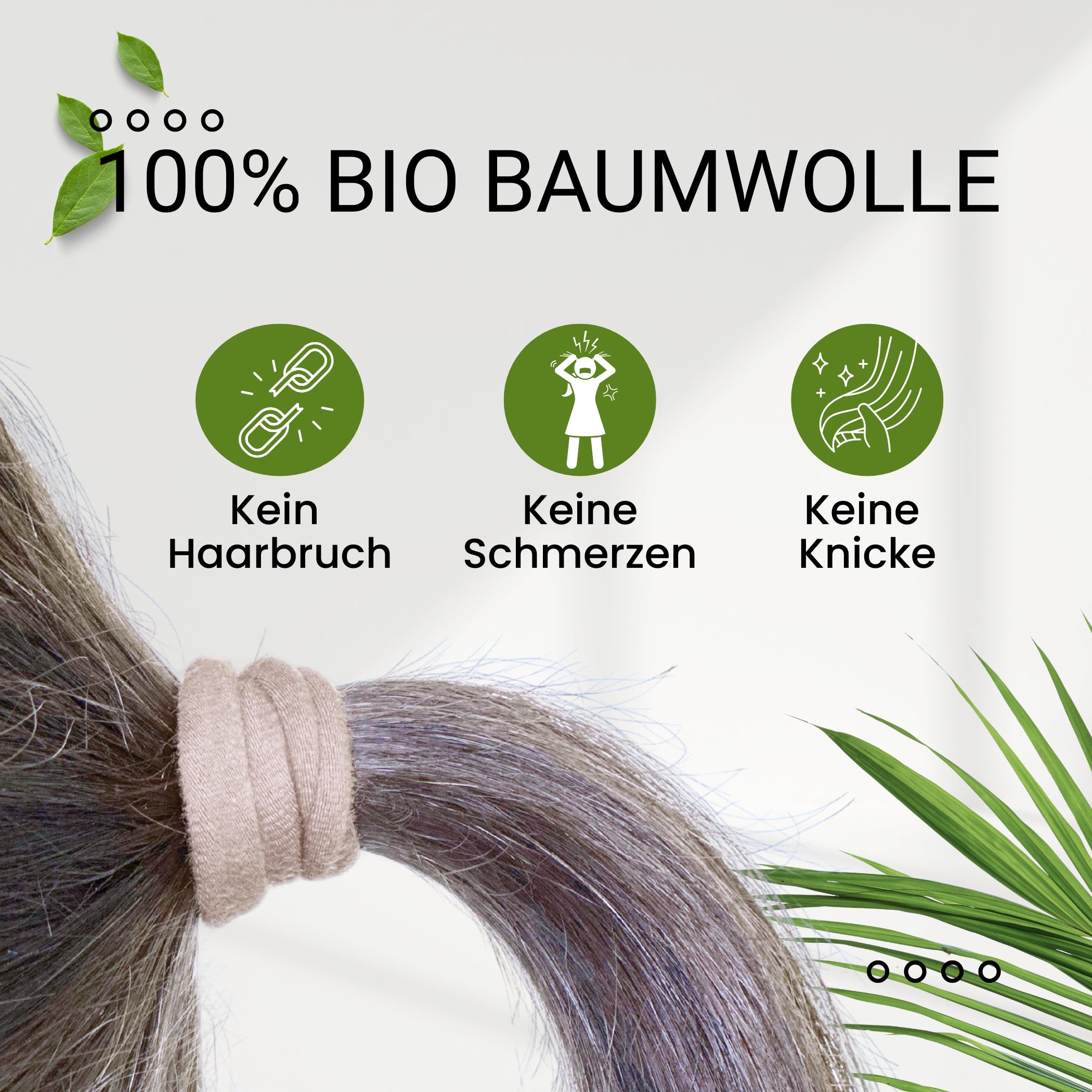 Haarallerliebst Haargummi Damen 12er Set – Haargummis soft ohne Metall aus Bio-Baumwolle & Naturkautschuk – Schonend zu Haar & Umwelt - HAARallerliebst