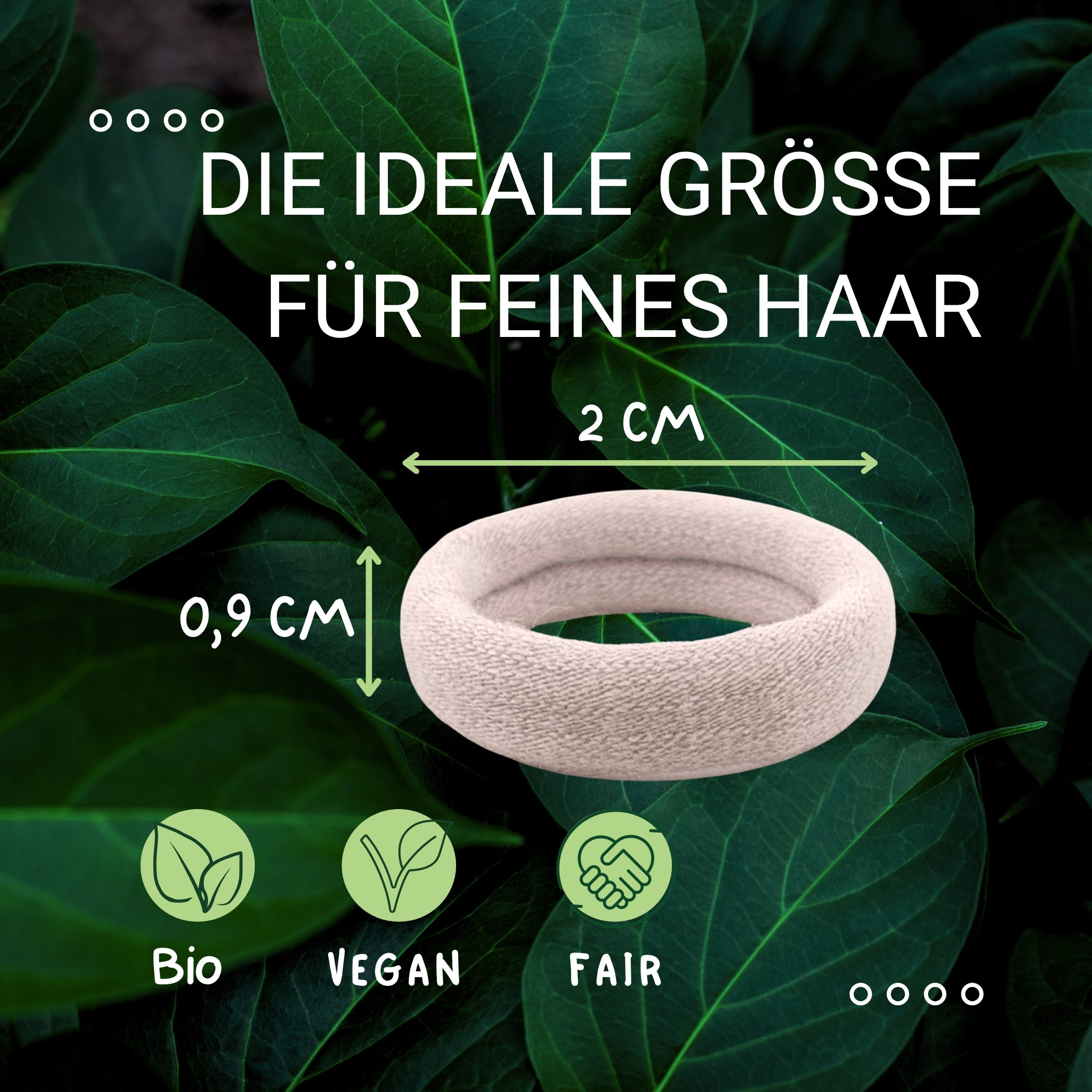 Haarallerliebst Haargummi Damen 12er Set – Haargummis soft ohne Metall aus Bio-Baumwolle & Naturkautschuk – Schonend zu Haar & Umwelt - HAARallerliebst