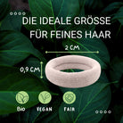 Haarallerliebst Haargummi Damen 12er Set – Haargummis soft ohne Metall aus Bio-Baumwolle & Naturkautschuk – Schonend zu Haar & Umwelt - HAARallerliebst