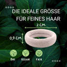Haarallerliebst Haargummi Damen 12er Set – Haargummis soft ohne Metall aus Bio-Baumwolle & Naturkautschuk – Schonend zu Haar & Umwelt - HAARallerliebst
