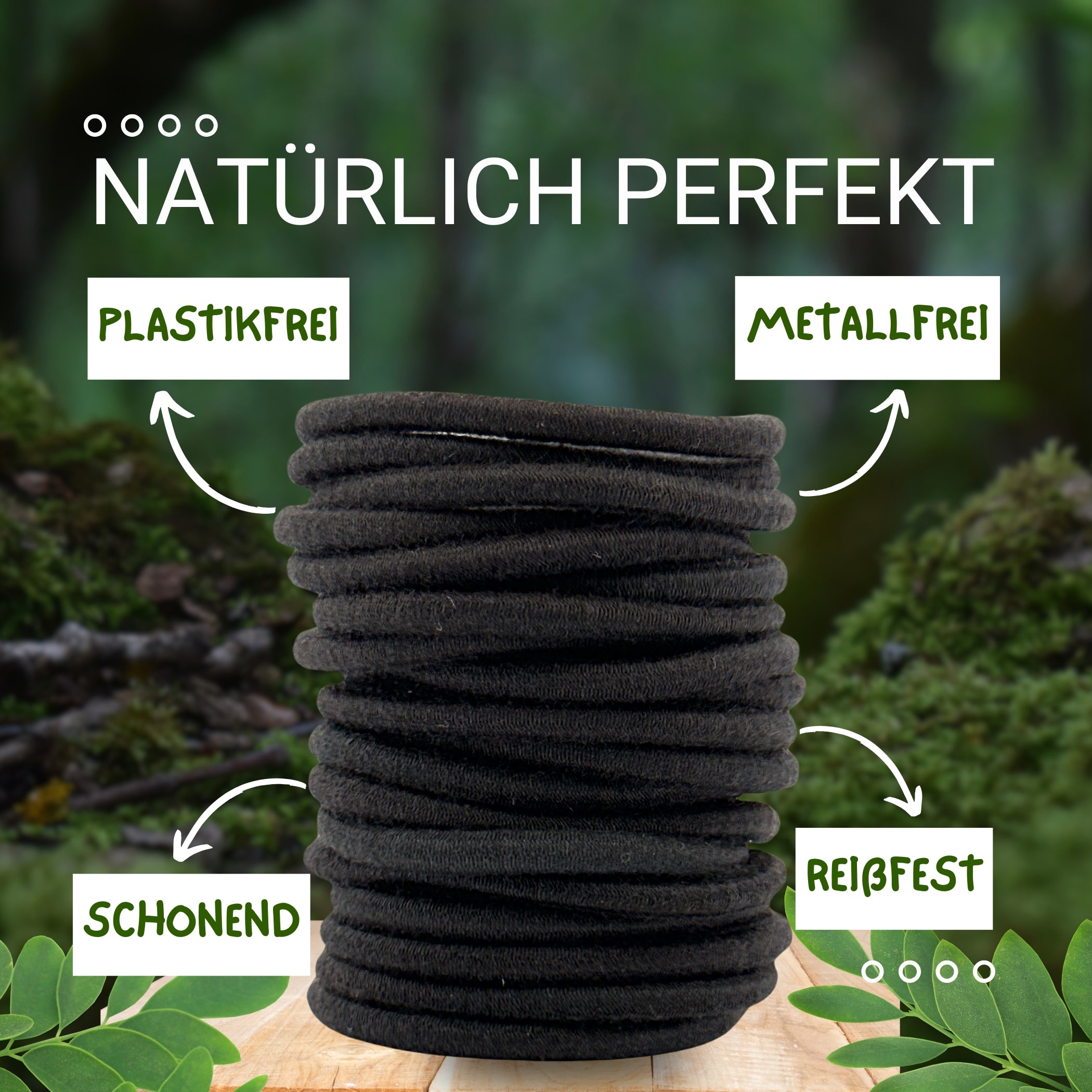 Haarallerliebst Haargummi Damen 20er Set – Haargummis ohne Metall aus Bio-Baumwolle & Naturkautschuk - HAARallerliebst