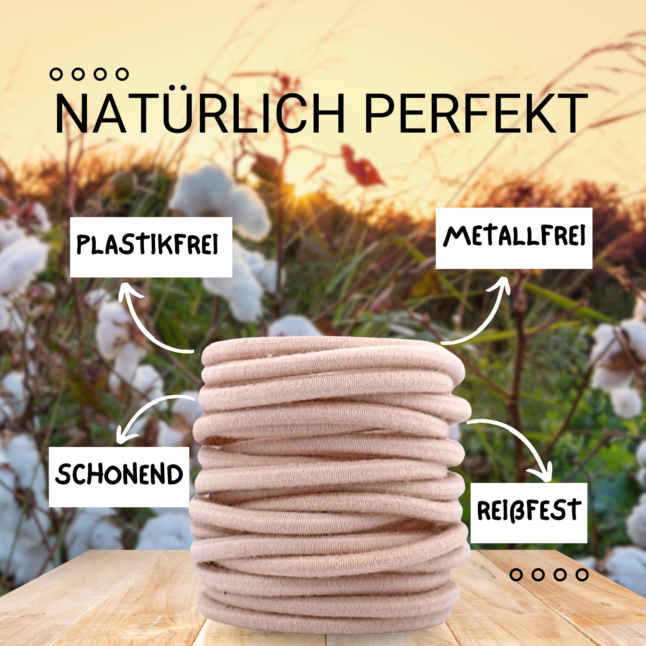 Haarallerliebst Haargummi Damen 20er Set – Haargummis ohne Metall aus Bio-Baumwolle & Naturkautschuk - HAARallerliebst