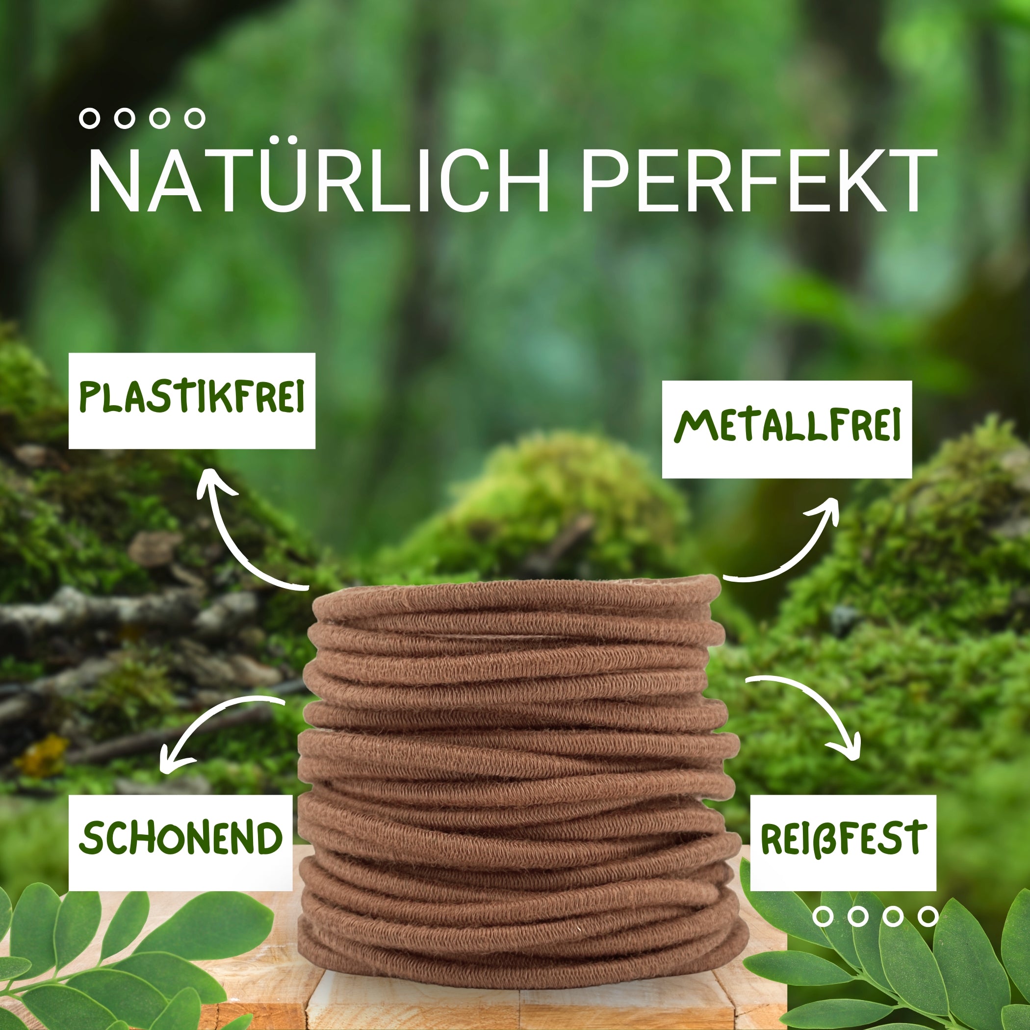 Haarallerliebst Haargummi Damen 30er Set – Haargummis soft ohne Metall aus Bio-Baumwolle & Naturkautschuk - HAARallerliebst