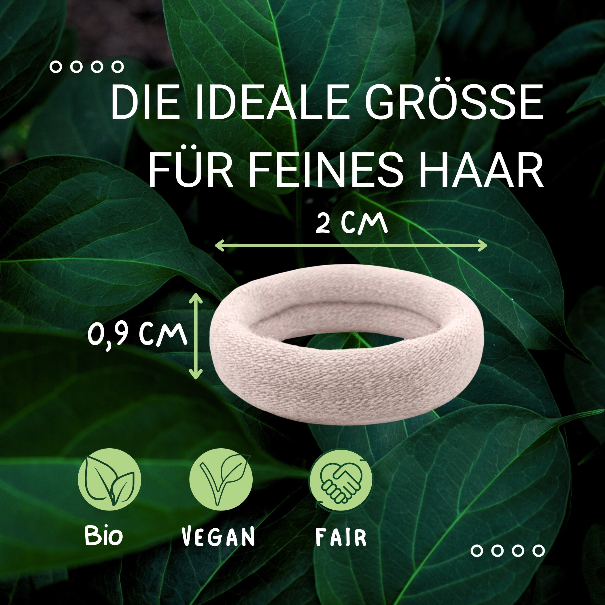 Haarallerliebst Haargummi Damen 12er Set – Haargummis soft ohne Metall aus Bio-Baumwolle & Naturkautschuk – Zopfgummi dunkelbraun für starken Halt – Schonend zu Haar & Umwelt - HAARallerliebst