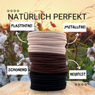 Haarallerliebst Haargummi Damen 30er Set – Haargummis soft ohne Metall aus Bio-Baumwolle & Naturkautschuk - HAARallerliebst