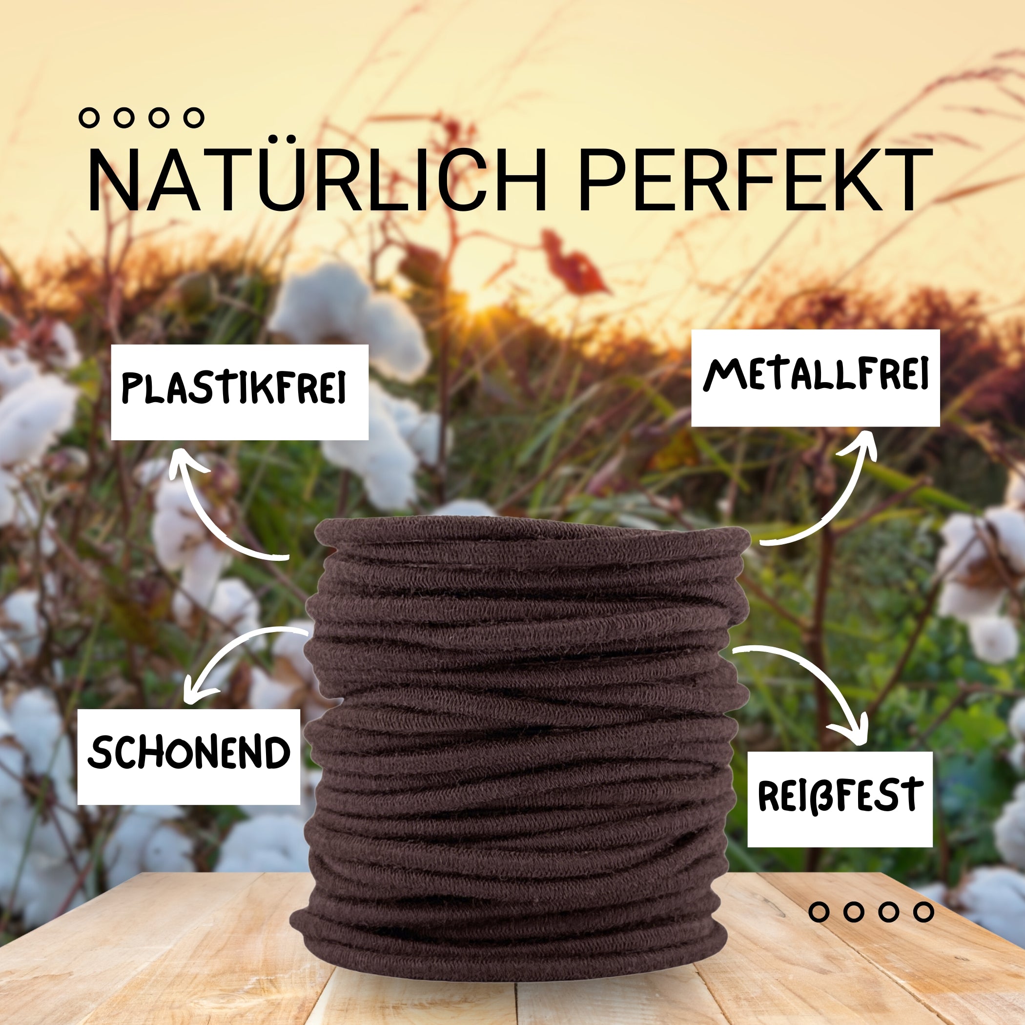 Haarallerliebst Haargummi Damen 30er Set – Haargummis soft ohne Metall aus Bio-Baumwolle & Naturkautschuk - HAARallerliebst