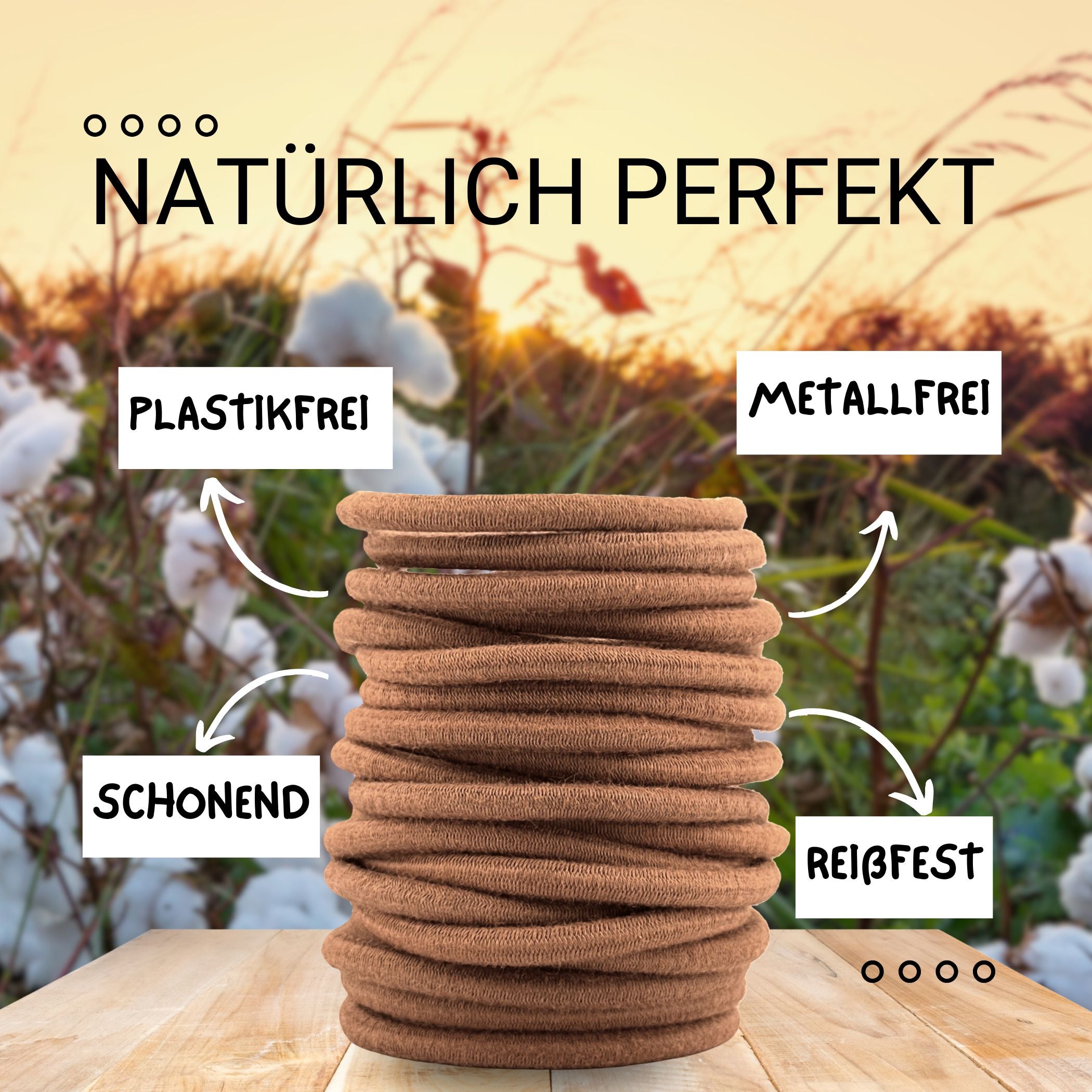 Haarallerliebst Haargummi Damen 20er Set – Haargummis ohne Metall aus Bio-Baumwolle & Naturkautschuk - HAARallerliebst