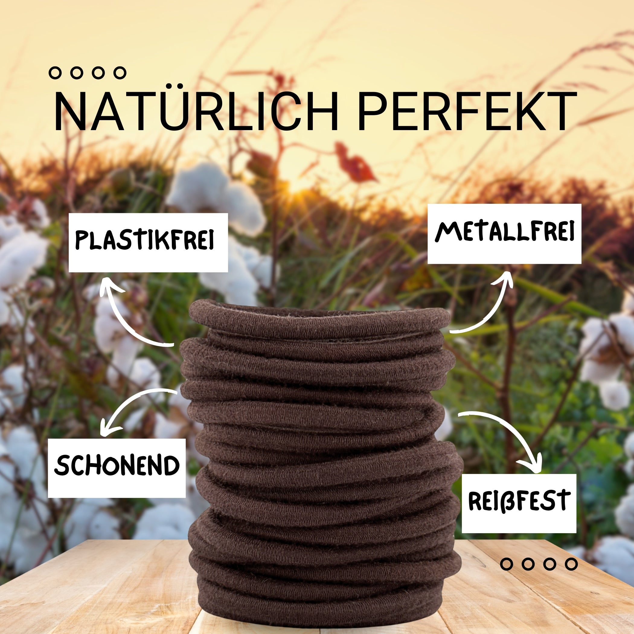 Haarallerliebst Haargummi Damen 20er Set – Haargummis ohne Metall aus Bio-Baumwolle & Naturkautschuk - HAARallerliebst