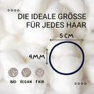 Haarallerliebst Haargummi Damen 30er Set – Haargummis dünn ohne Metall aus Bio-Baumwolle & Naturkautschuk - HAARallerliebst