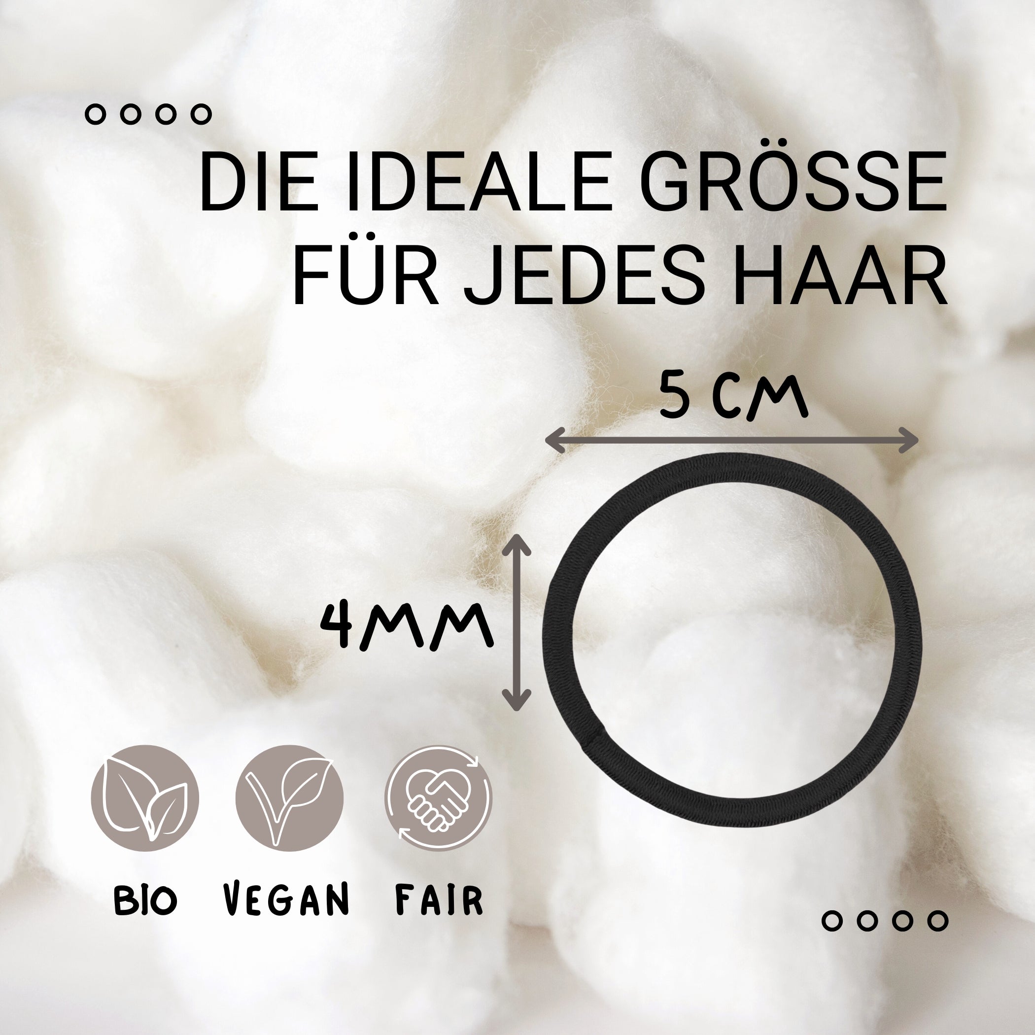 Haarallerliebst Haargummi Damen 20er Set – Haargummis ohne Metall aus Bio-Baumwolle & Naturkautschuk - HAARallerliebst