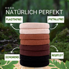 Haarallerliebst Haargummi Damen 8er Set – Haargummis soft ohne Metall aus Bio-Baumwolle - HAARallerliebst