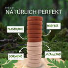 Haarallerliebst Haargummi Damen 12er Set – Haargummis soft ohne Metall aus Bio-Baumwolle & Naturkautschuk – Schonend zu Haar & Umwelt - HAARallerliebst