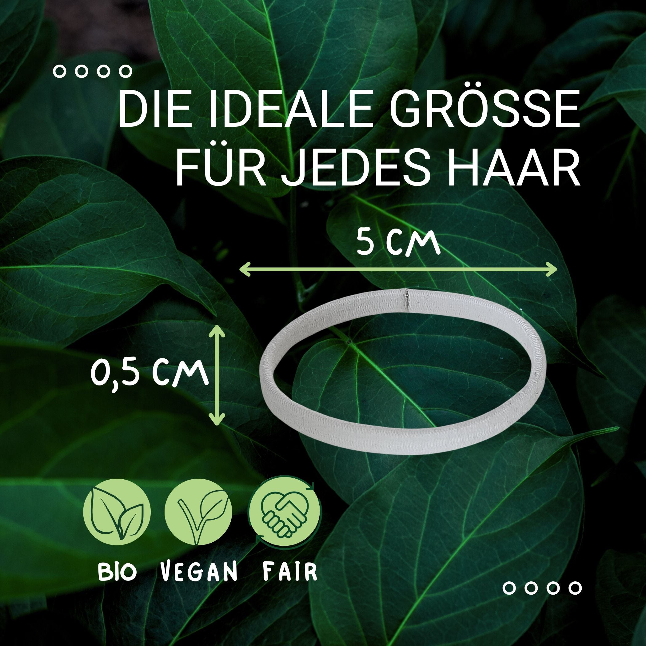 Haarallerliebst Haargummi Damen 12er Set – Haargummis flach ohne Metall aus Bio-Baumwolle & Naturkautschuk - HAARallerliebst