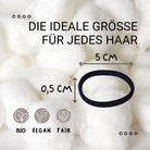 Haarallerliebst Haargummi Damen 12er Set – Haargummis flach ohne Metall aus Bio-Baumwolle & Naturkautschuk - HAARallerliebst