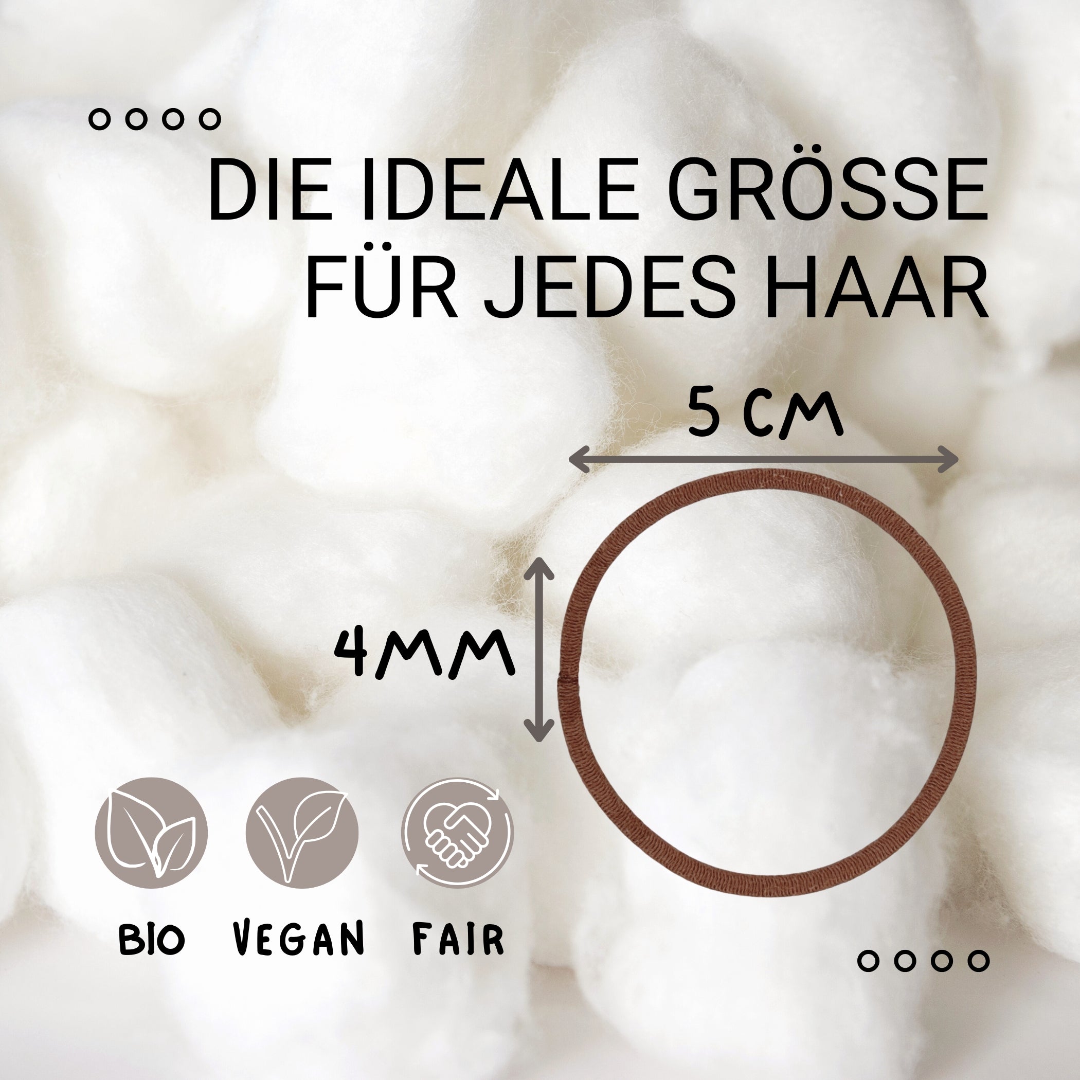 Haarallerliebst Haargummi Damen 30er Set – Haargummis soft ohne Metall aus Bio-Baumwolle & Naturkautschuk - HAARallerliebst