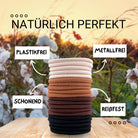 Haarallerliebst Haargummi Damen 20er Set – Haargummis ohne Metall aus Bio-Baumwolle & Naturkautschuk - HAARallerliebst