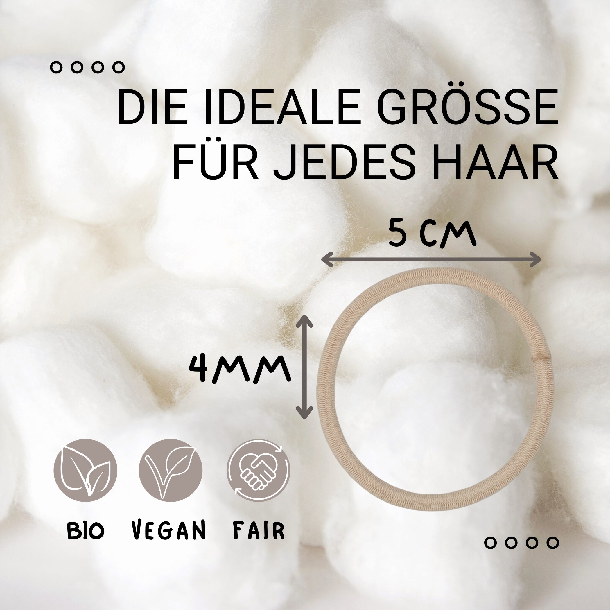 Haarallerliebst Haargummi Damen 20er Set – Haargummis ohne Metall aus Bio-Baumwolle & Naturkautschuk - HAARallerliebst